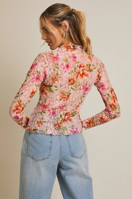 Fleurette Mesh Lace Top