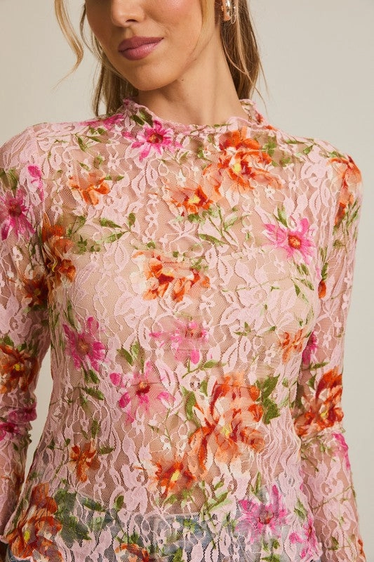 Fleurette Mesh Lace Top