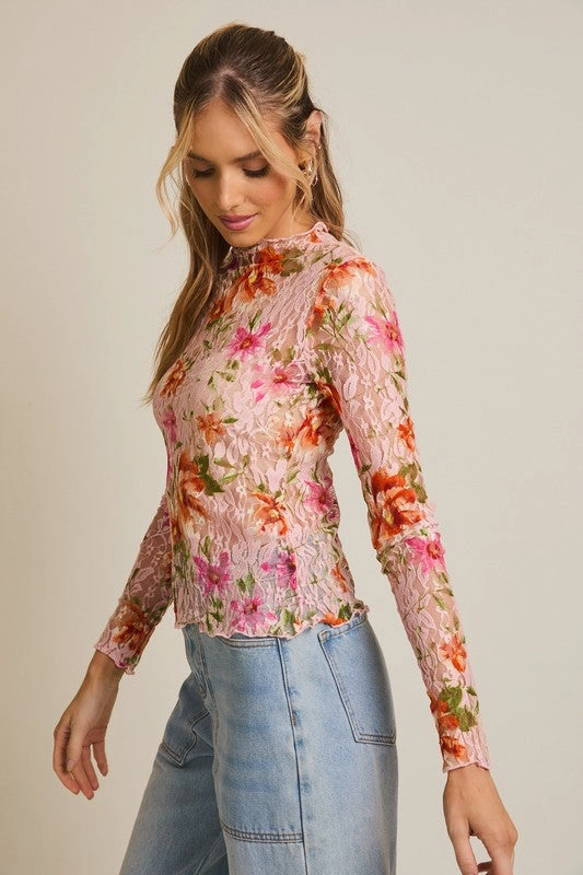 Fleurette Mesh Lace Top