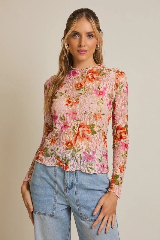Fleurette Mesh Lace Top