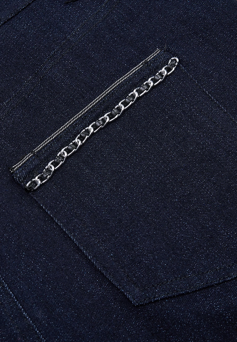 Floral-embroidery Exposed-seam Straight-leg Jeans