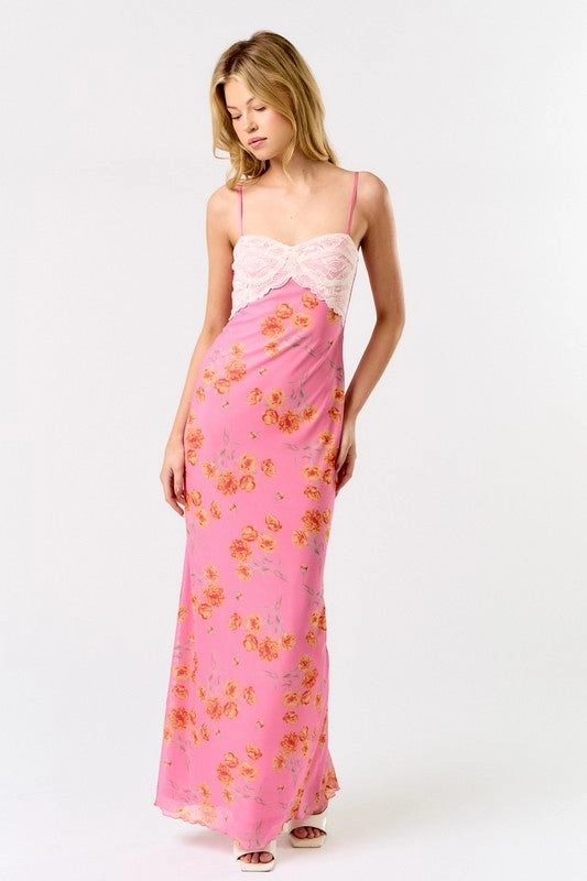Floral Fantasy Lace Maxi Dress