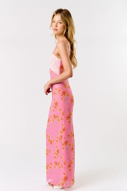 Floral Fantasy Lace Maxi Dress