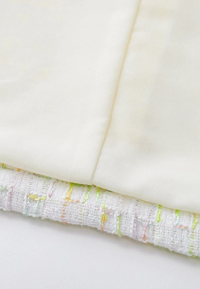 Flower-detail Embellished-trim Patch-pocket Waistcoat
