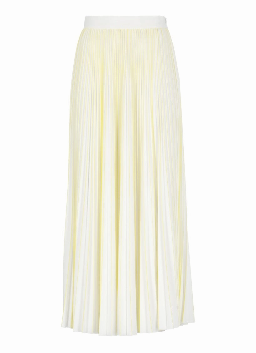 Flowing Pleated Skirt With Contrasting Color Details
