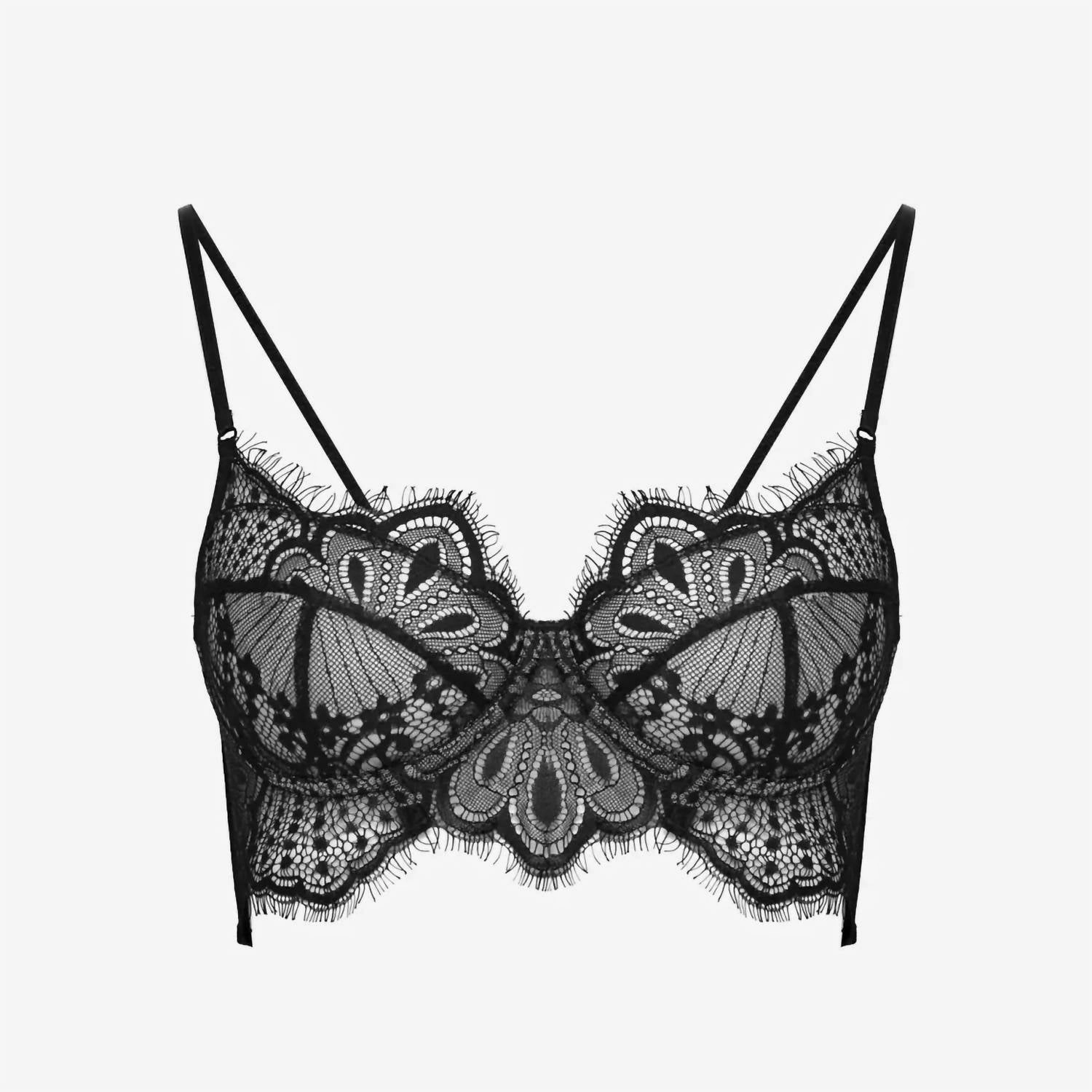 Frappe Underwire Bra In Black