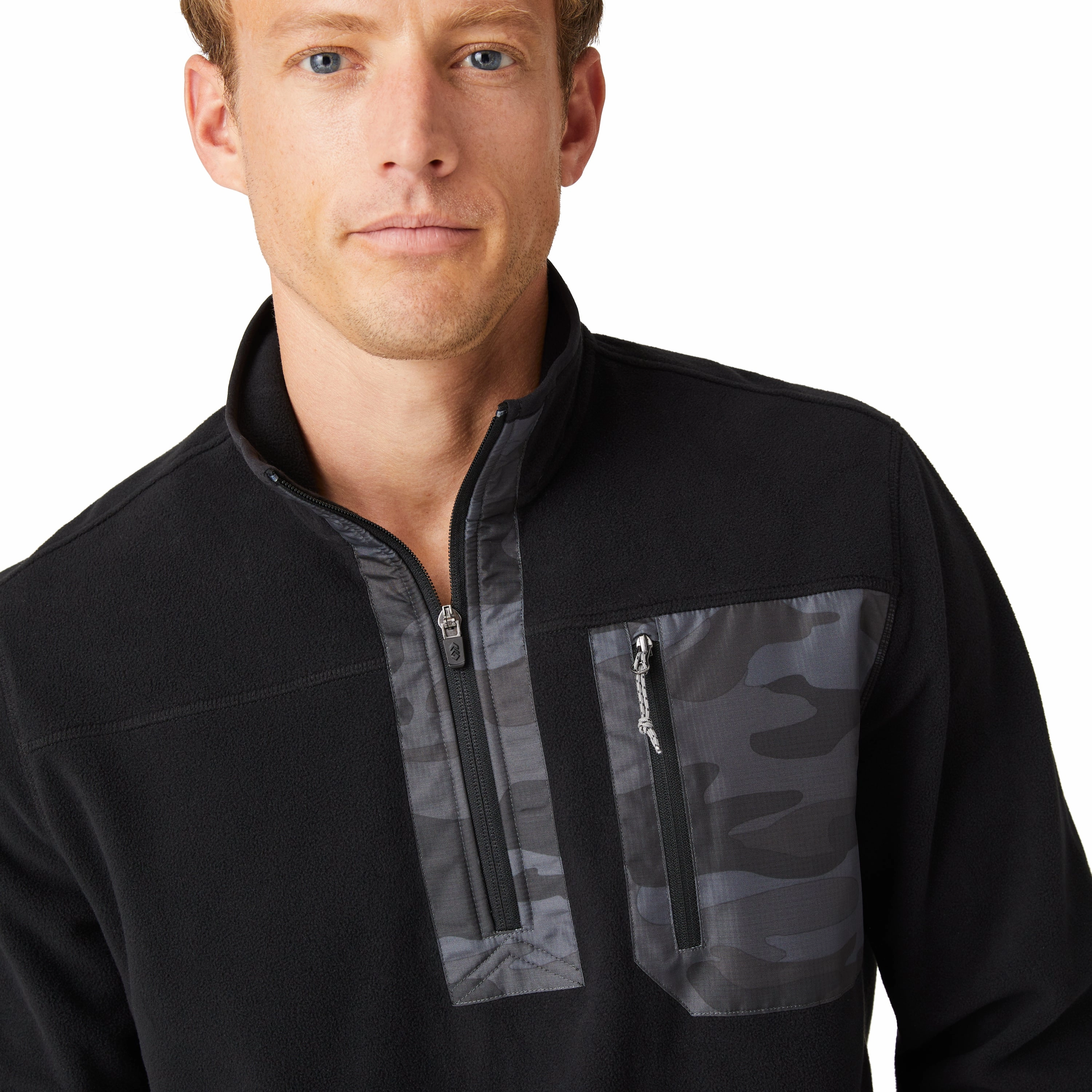 Free Country Men's FreeCycle Super Soft Microfleece 1/2 Zip Mock Neck Shirt