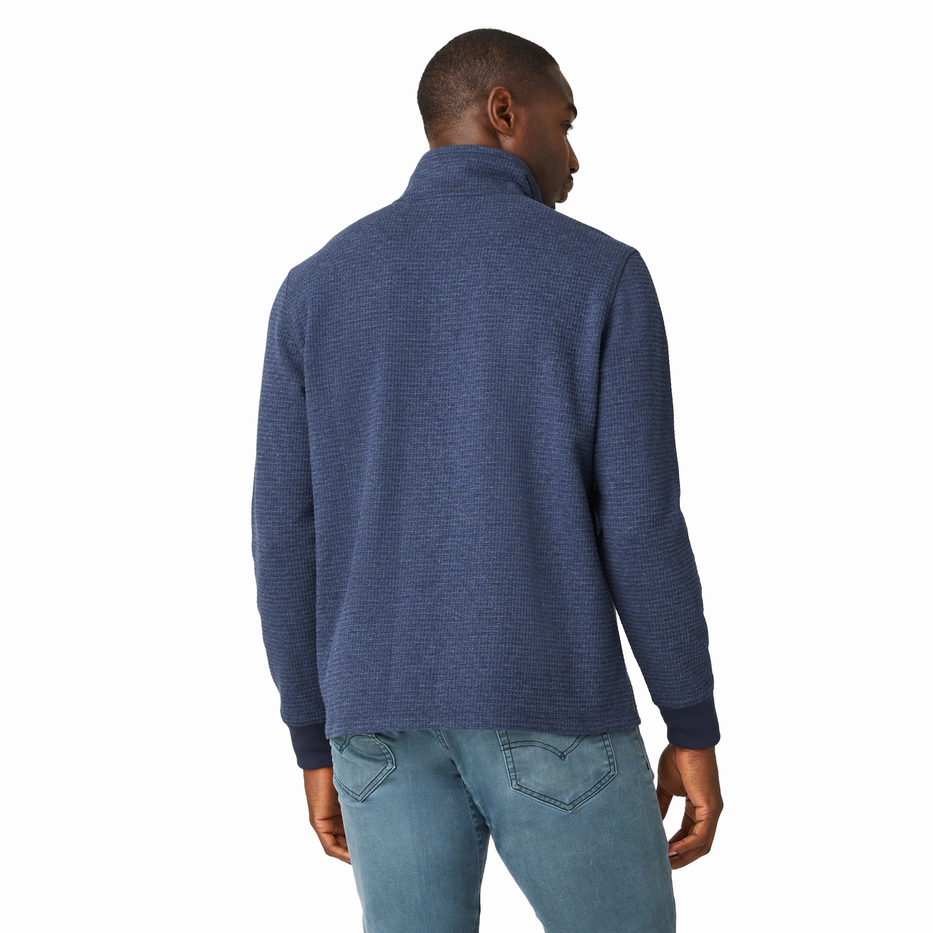 Free Country Men's Glenclyffe Waffle 1/4 Zip Mock Neck Shirt
