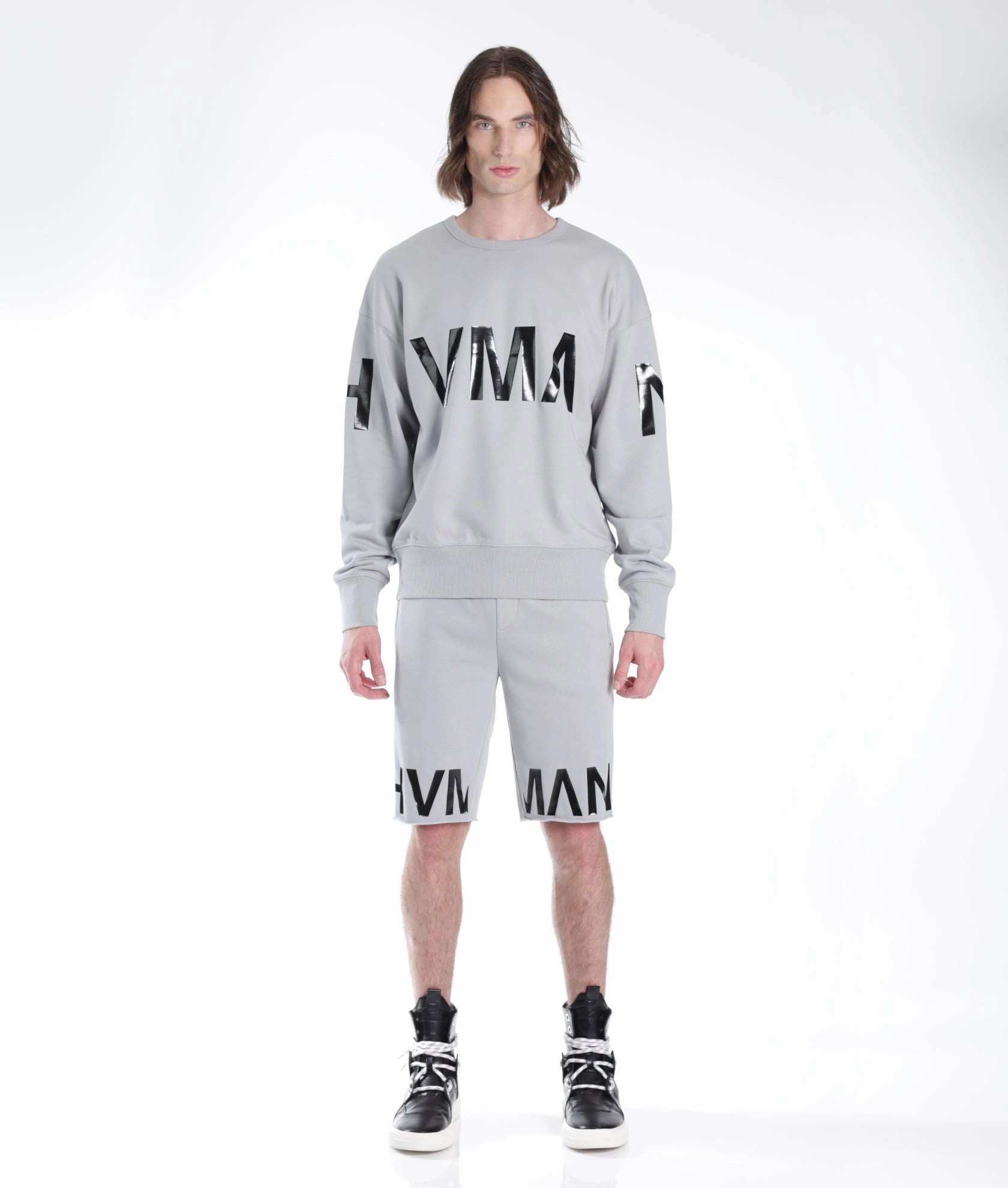 French Terry Sweatshort In Ghost