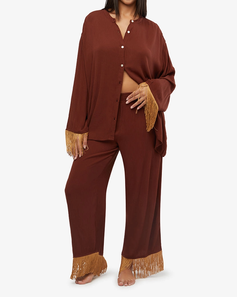 Fringe Button Up