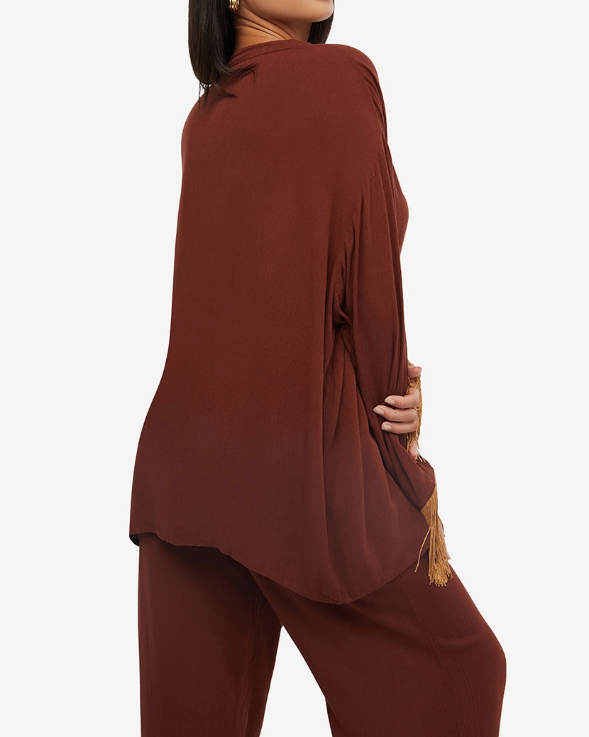 Fringe Button Up