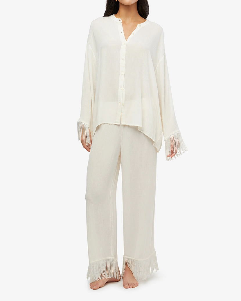Fringe Button Up