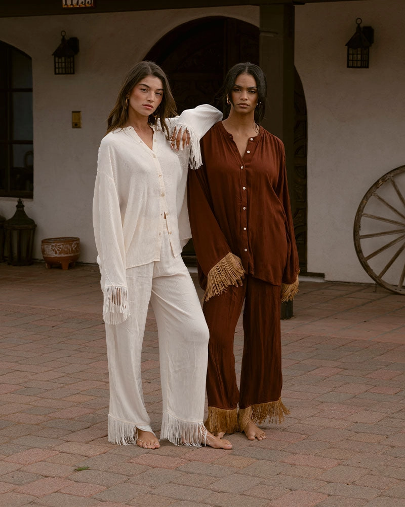 Fringe Button Up