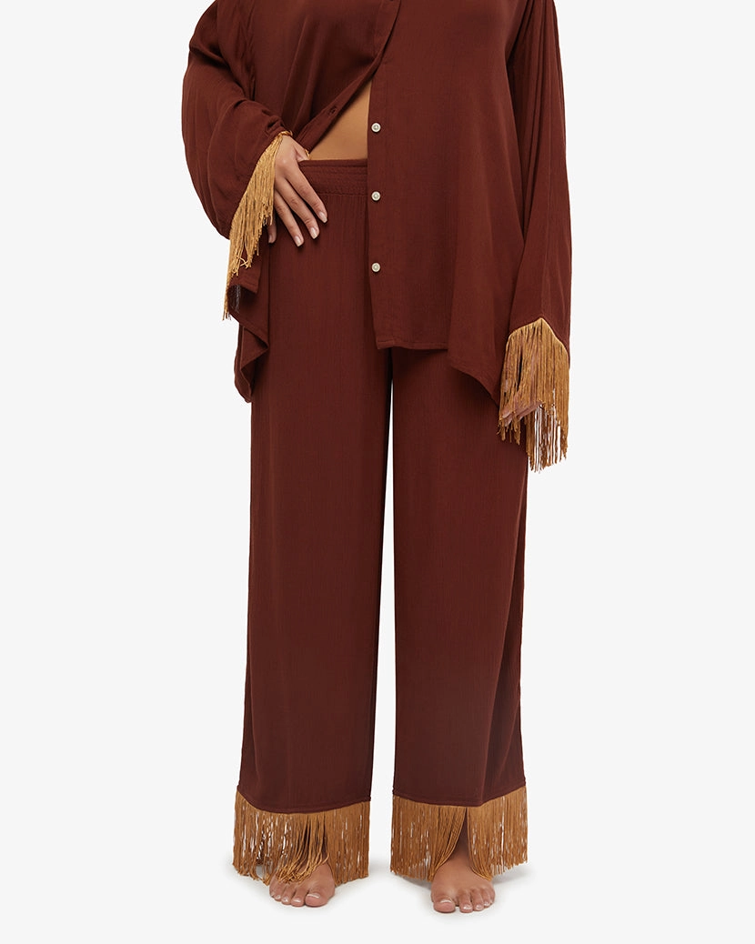 Fringe Smocked Pants