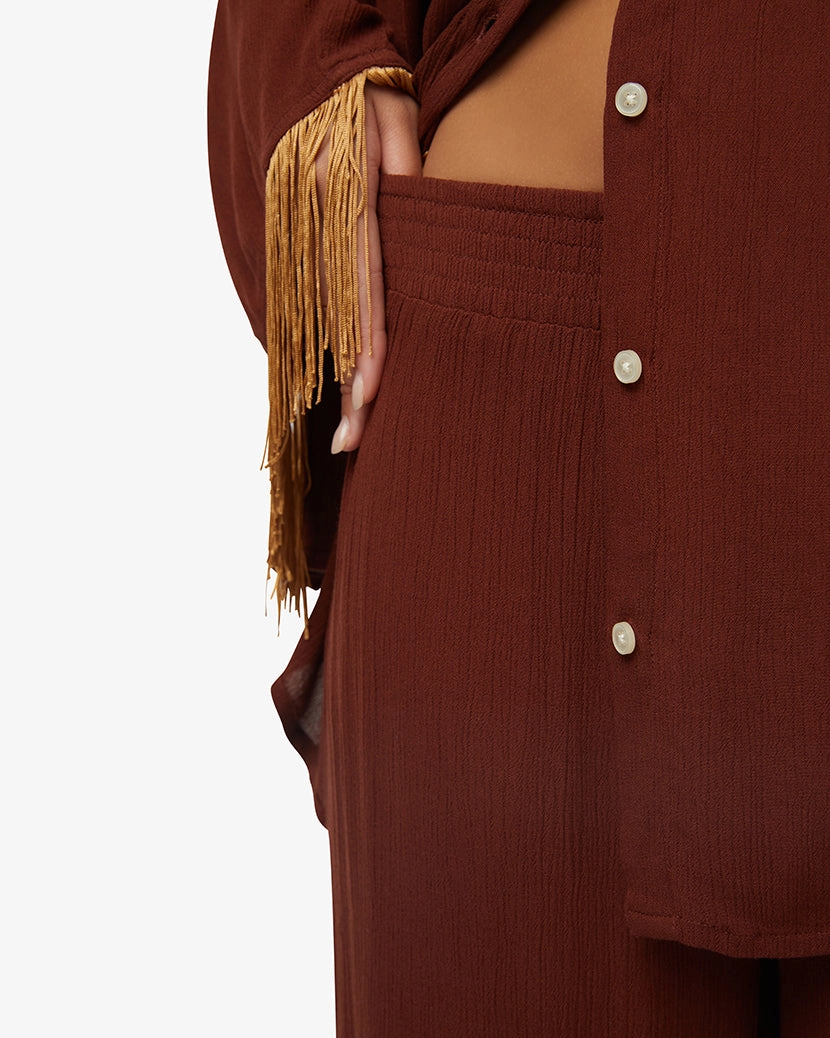 Fringe Smocked Pants