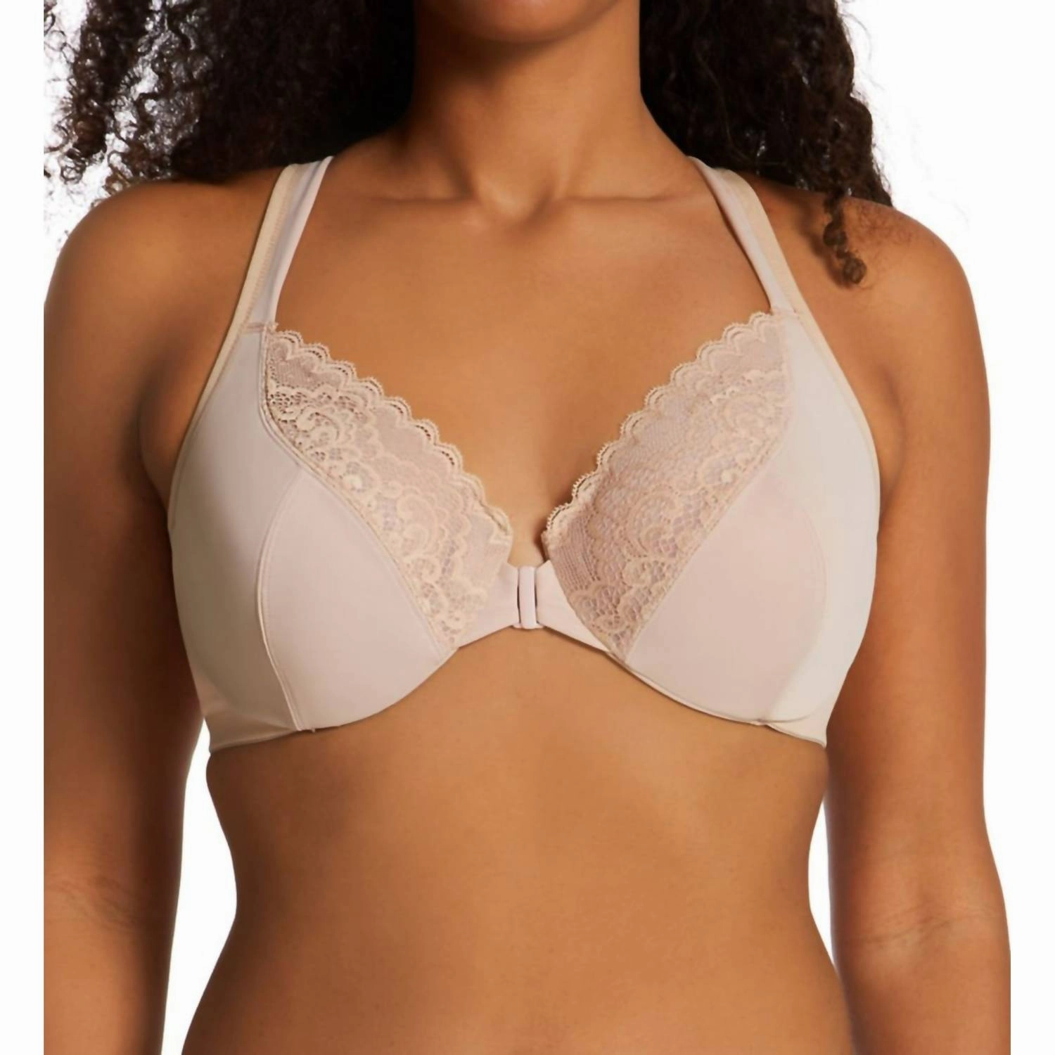 Front Close No Poke Dreamwire Bra In Taupe