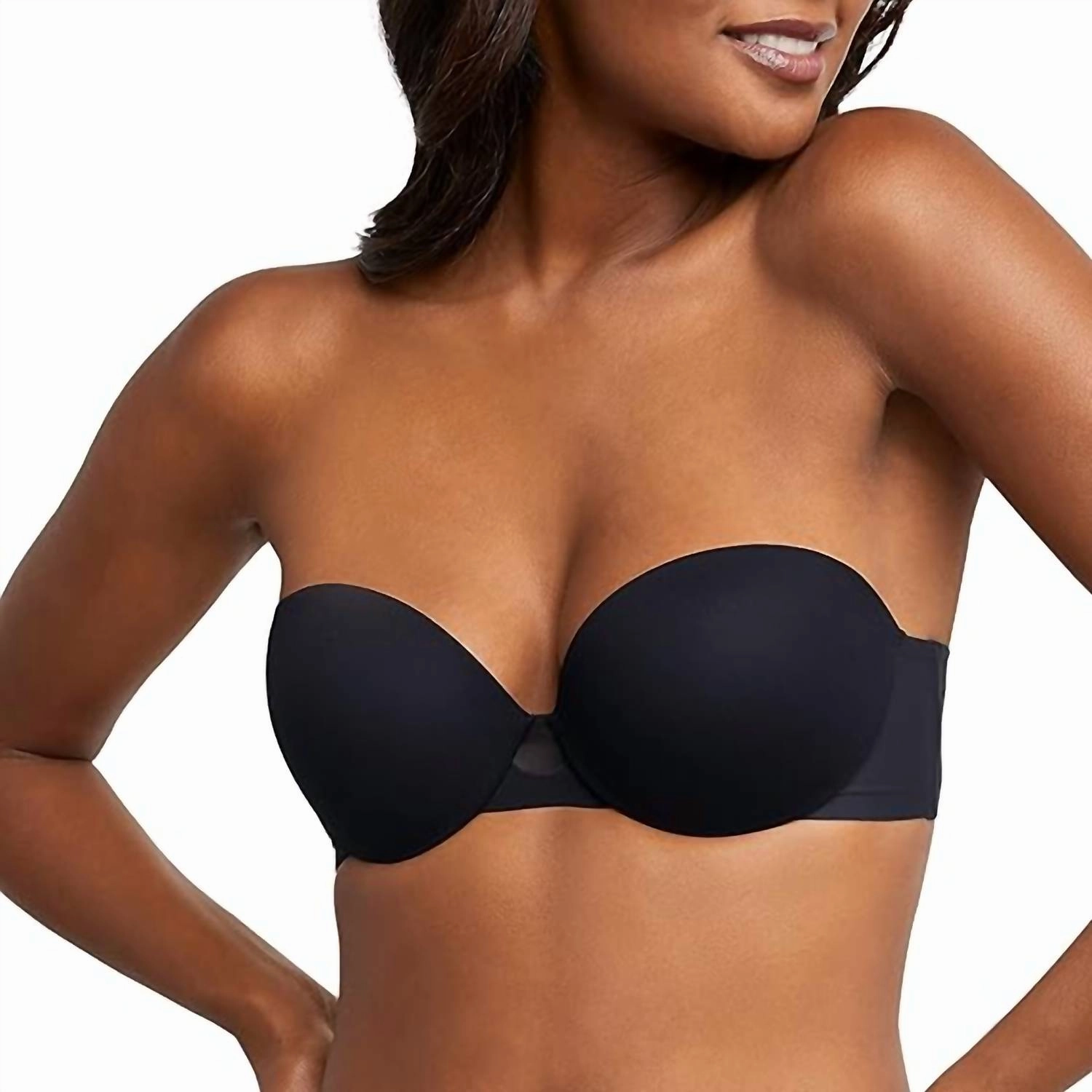Full Coverage Strapless Bra In Black