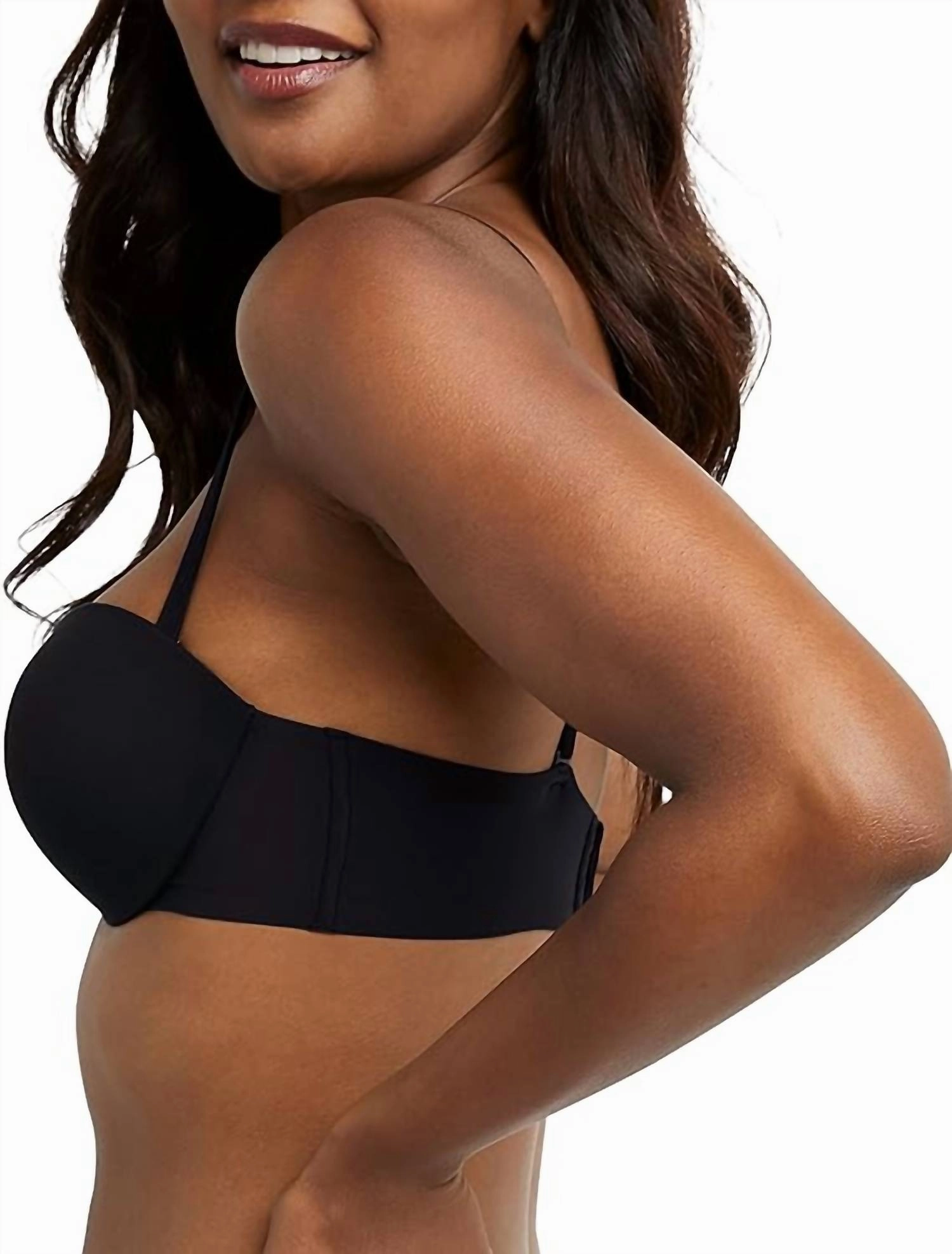 Full Coverage Strapless Bra In Black