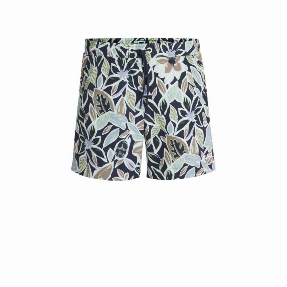 Fully lined swim shorts with seasonal print