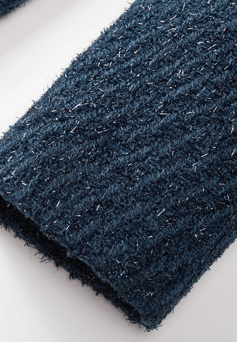 Fur-detail Crystal-detail Button Coat