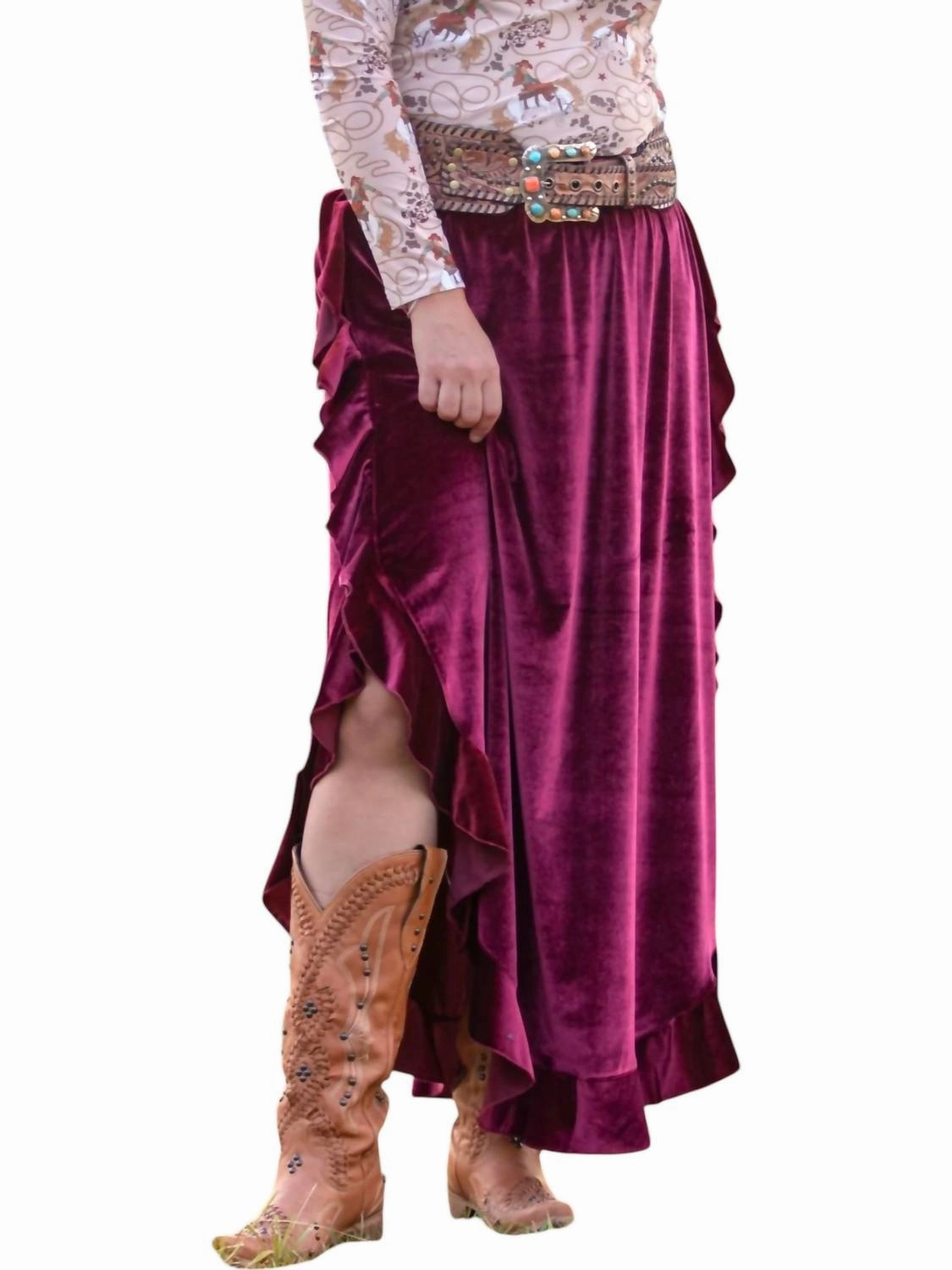 Gala Skirt In Dark Red
