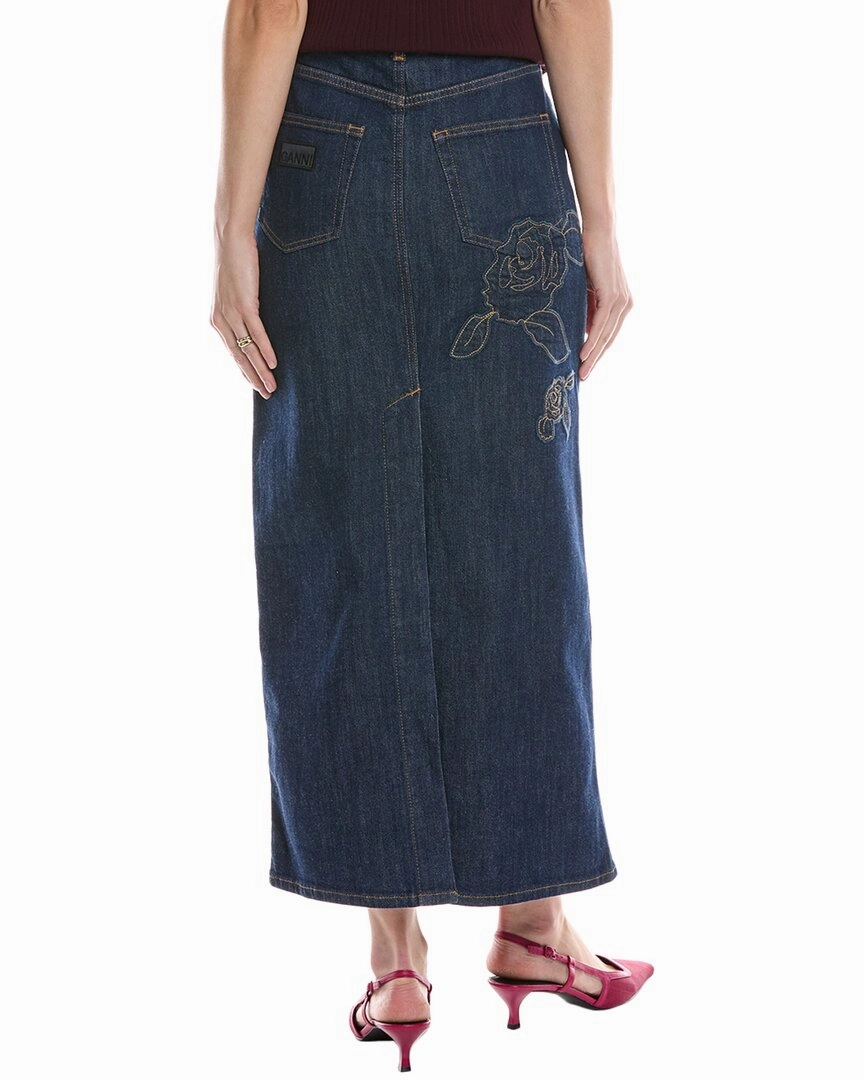 GANNI Denim Maxi Skirt