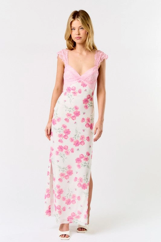 Garden Party Lace Floral Maxi Dress