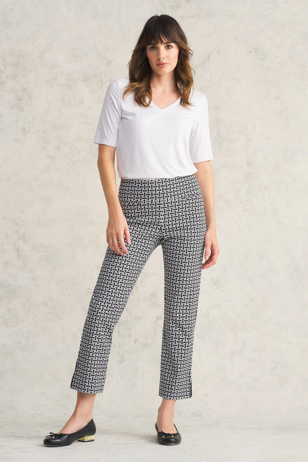 Geo Printed Pant - Black & White Geo
