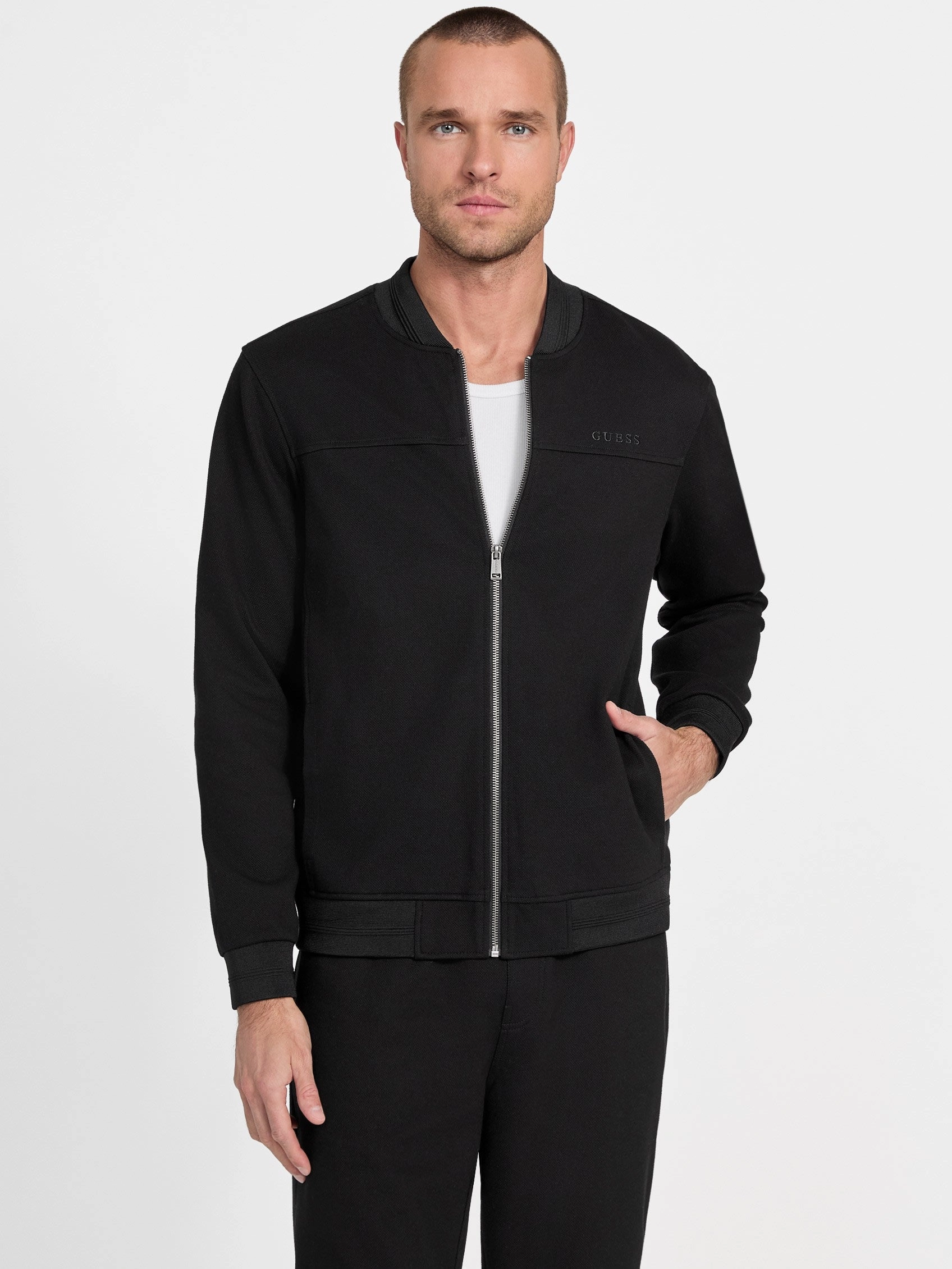 Giovanni Mock-Neck Flight Jacket