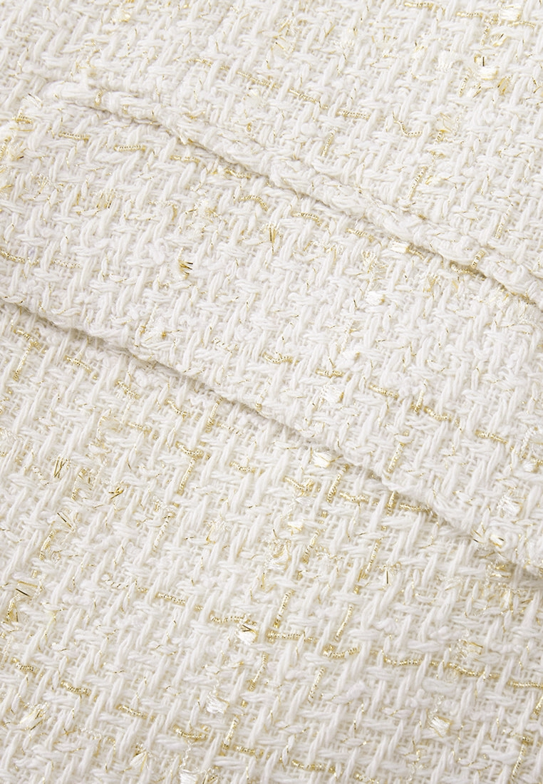 Golden Flower Button Pleat-detail Flared Trousers