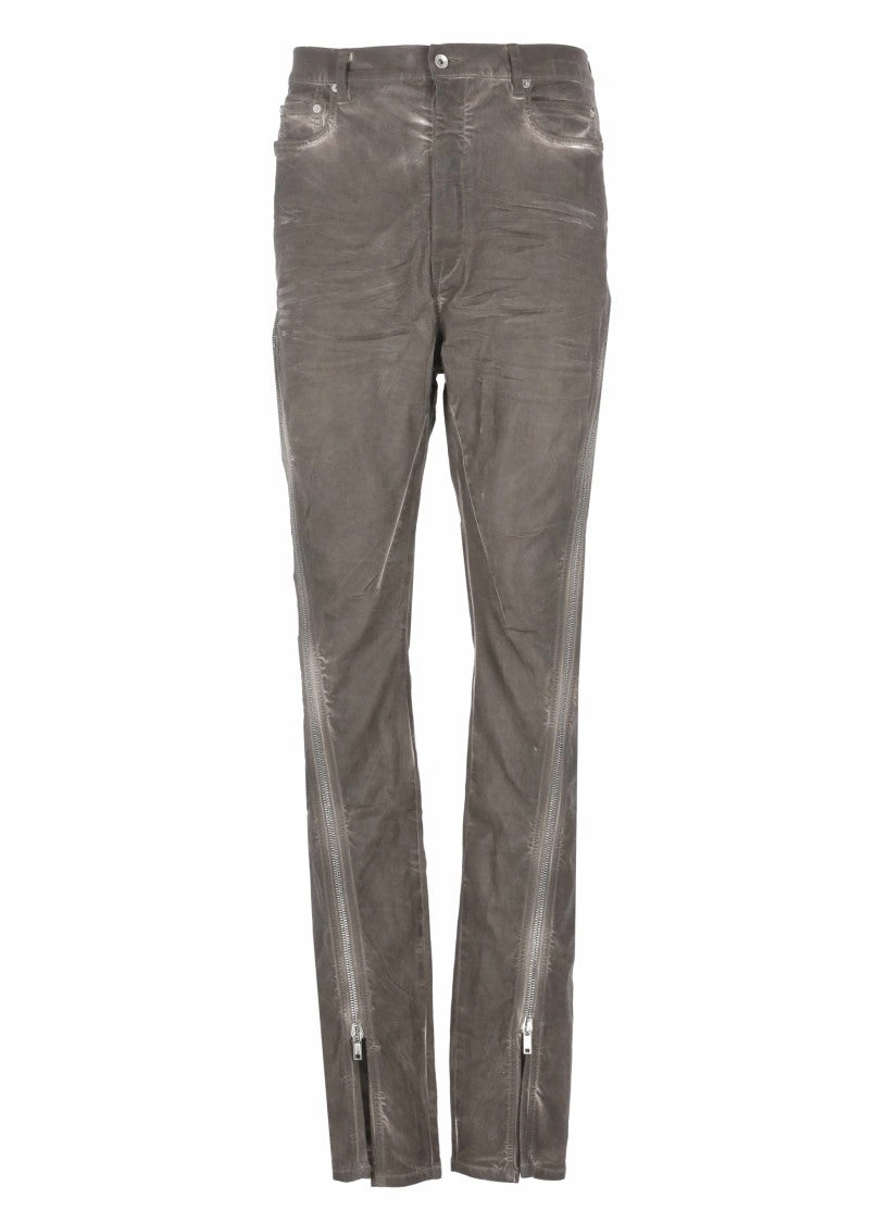 Grey Cotton Bolan Banana Pants