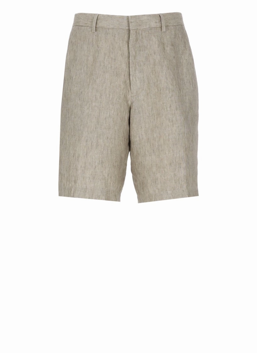 Grey Linen Bermuda