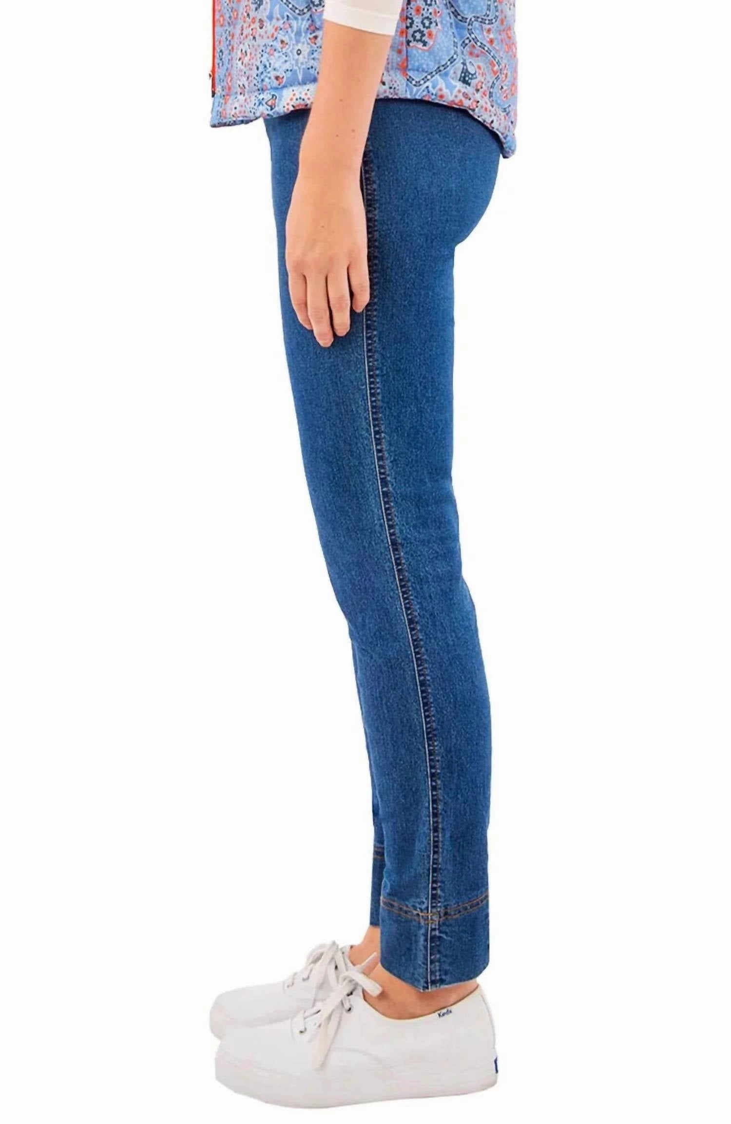 Gripeless Denim Pull On Pant In Light Denim