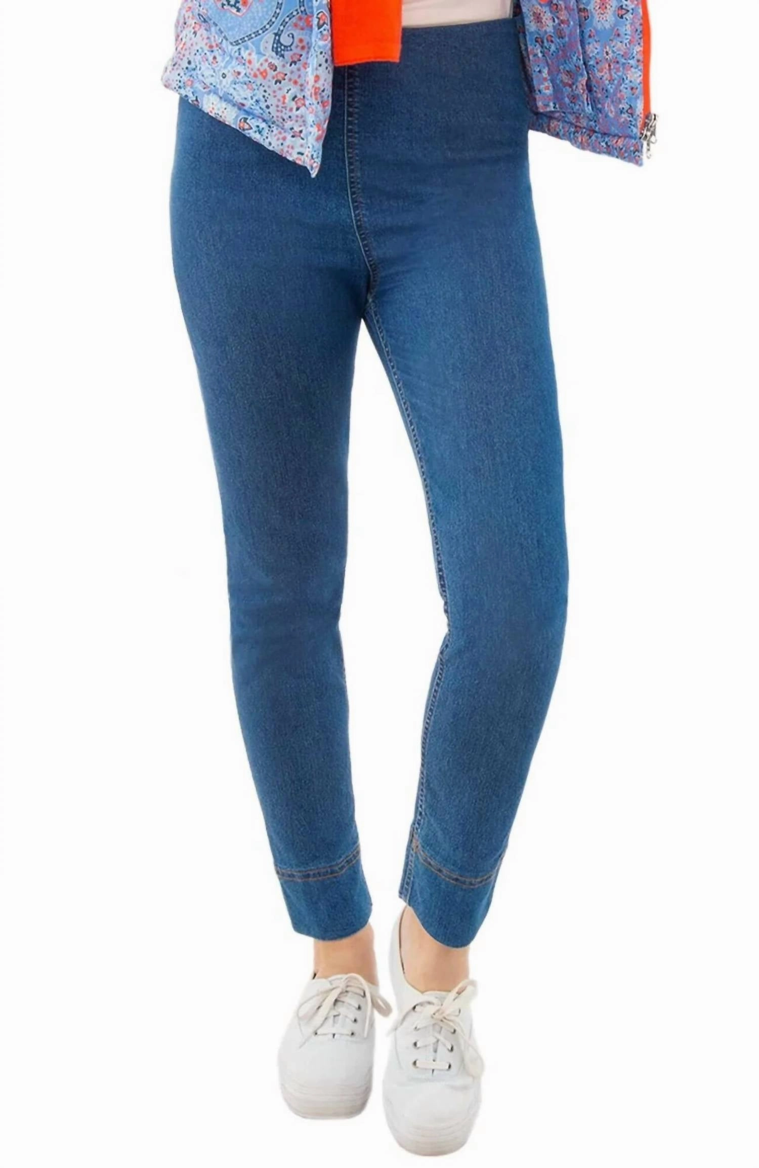 Gripeless Denim Pull On Pant In Light Denim