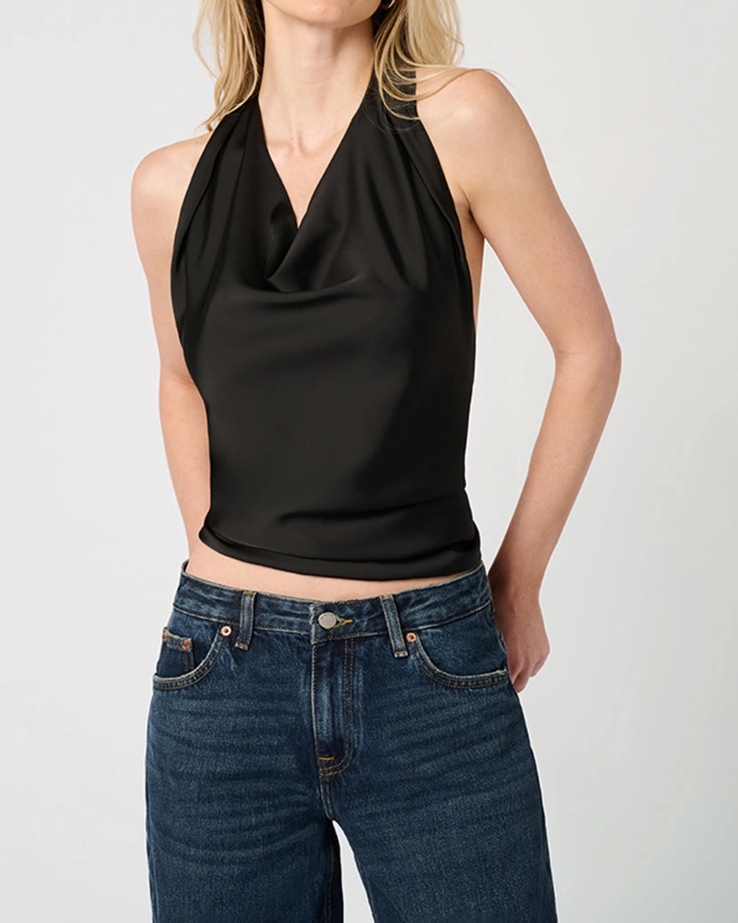 Halter Cowl Neck Top
