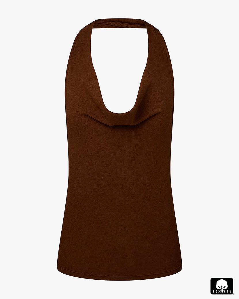 Halter Cowl Top
