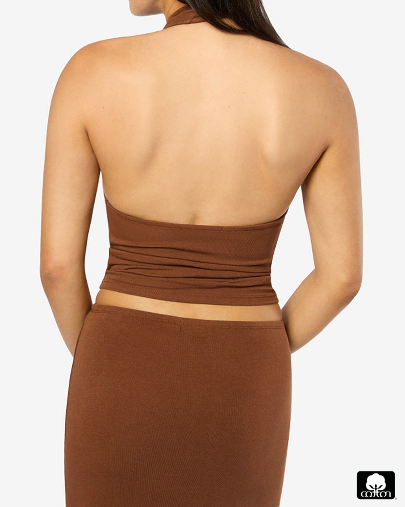 Halter Cowl Top