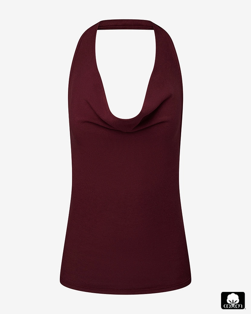 Halter Cowl Top