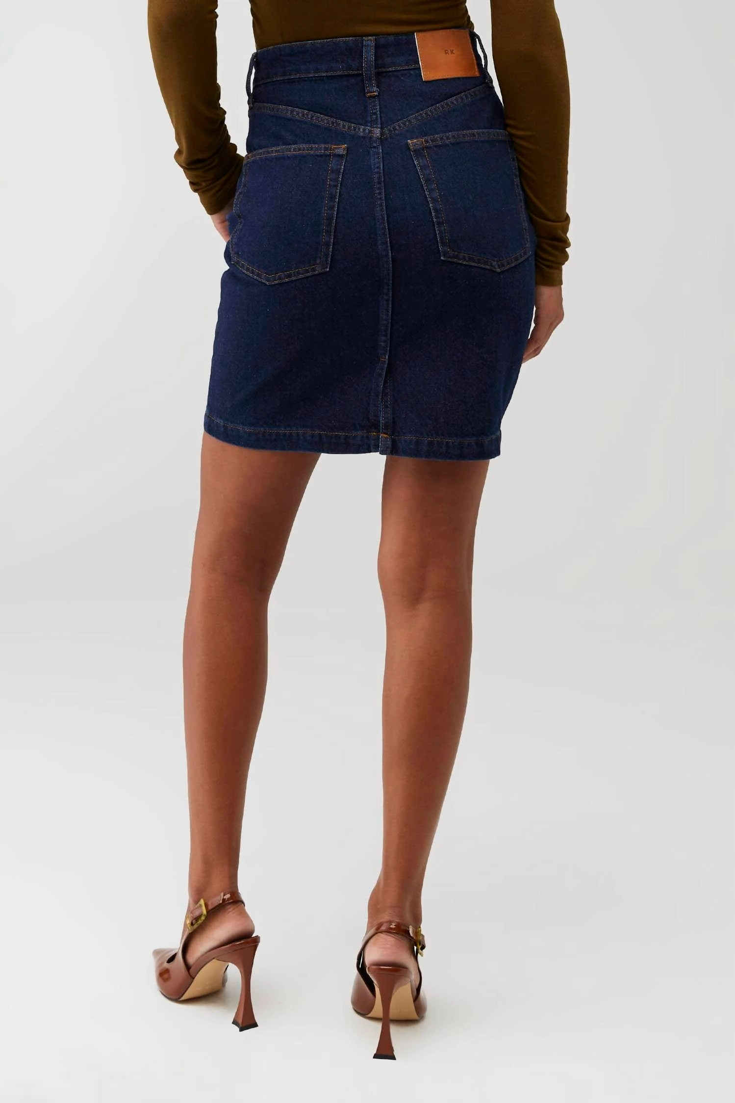 Hannah Skirt In Darkwash Blue