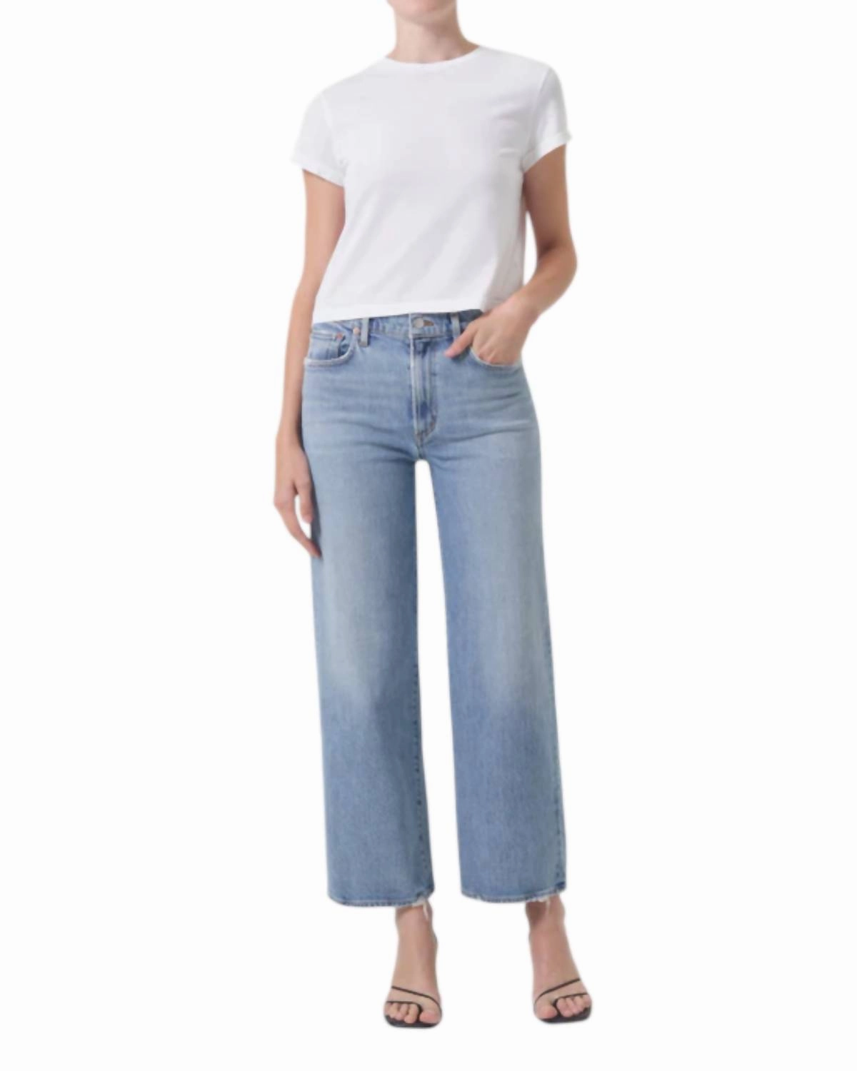 Harper Crop Jeans In Hassle