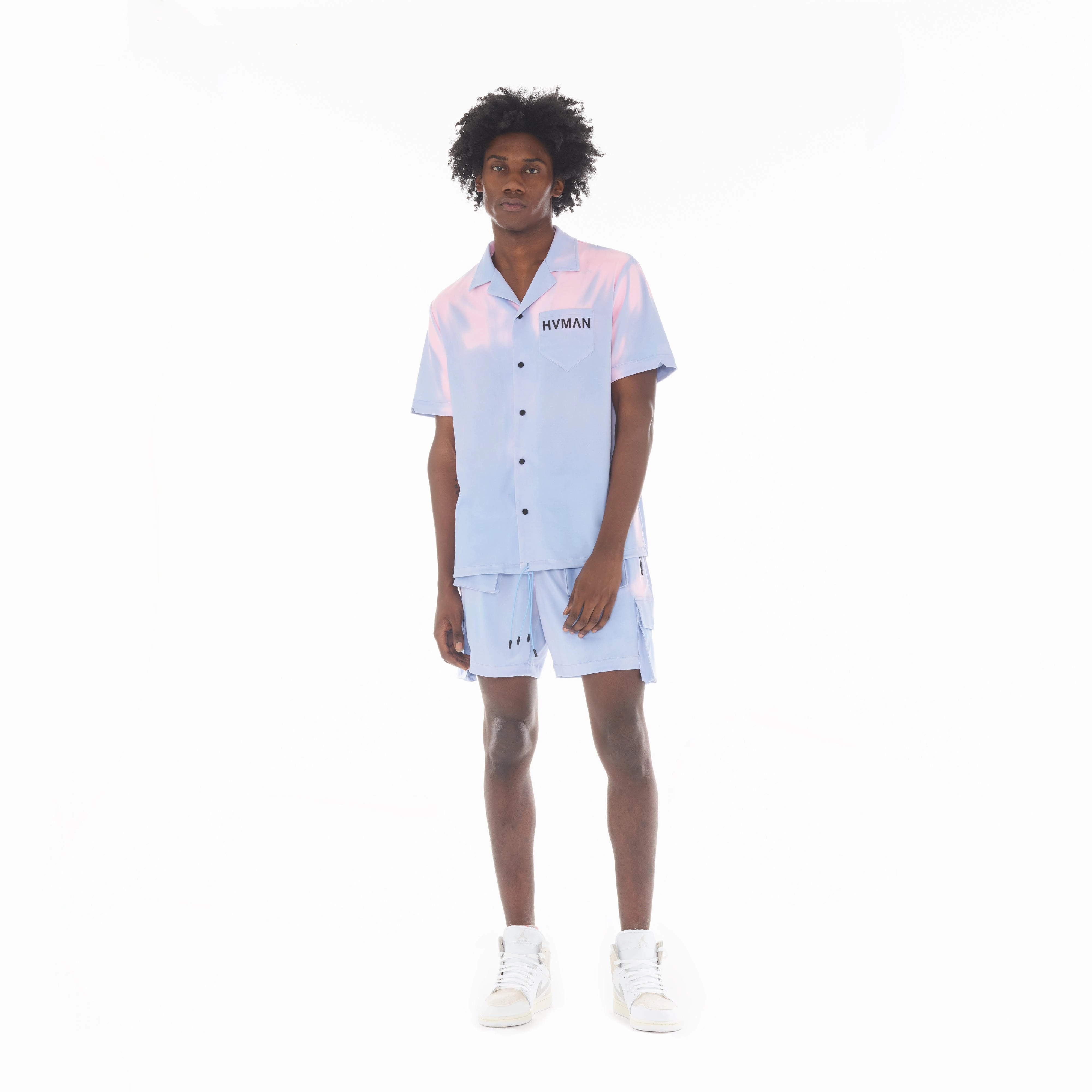 Heat Sensitive Nylon Shorts In Sky