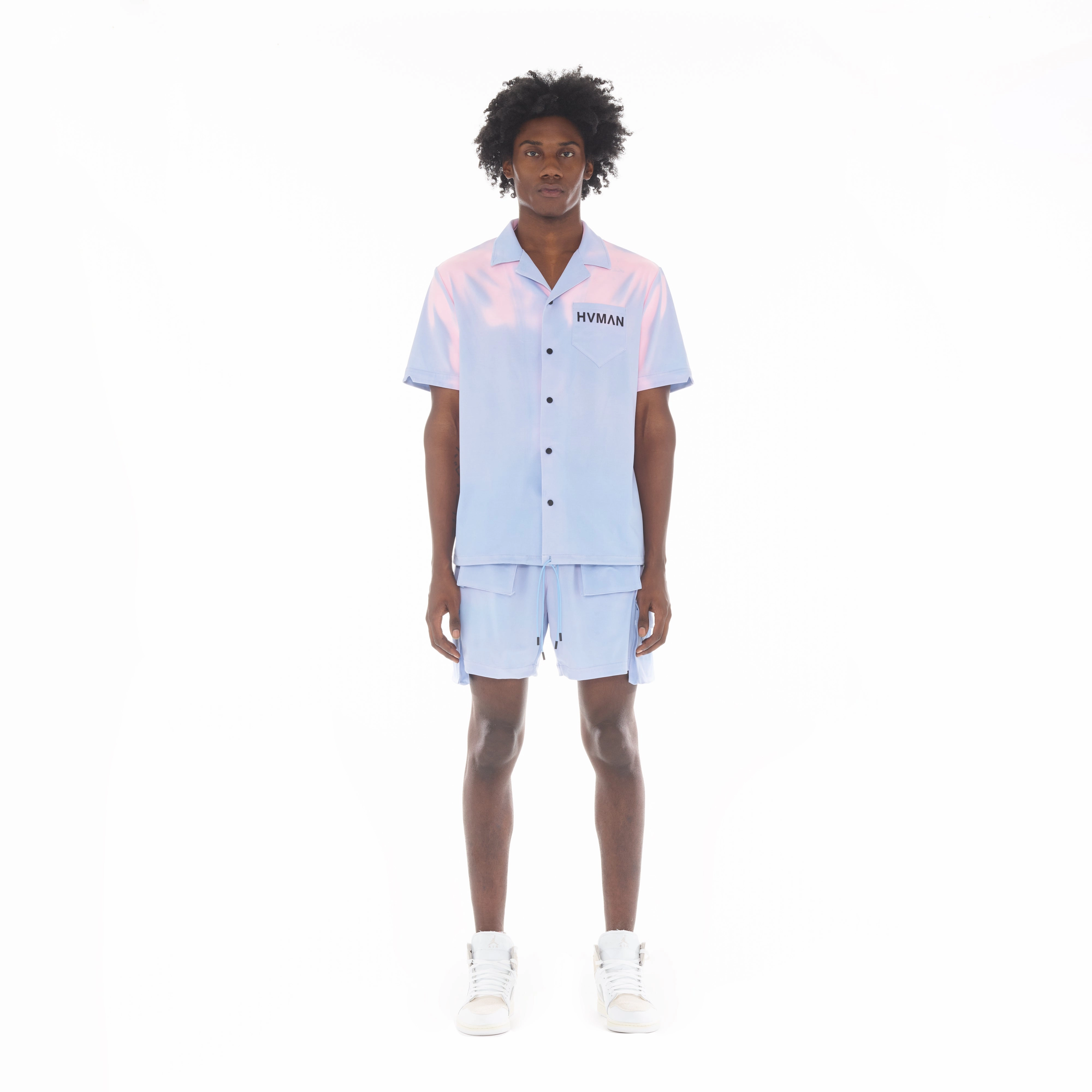 Heat Sensitive Nylon Shorts In Sky