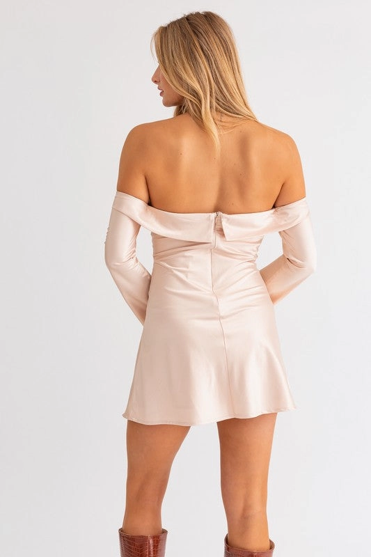 Here For The Champagne Mini Dress