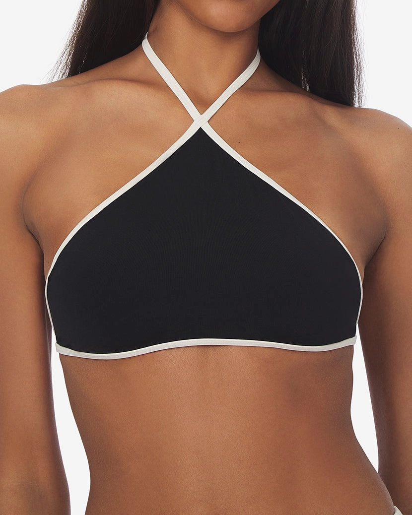 High Neck Halter Bikini Top