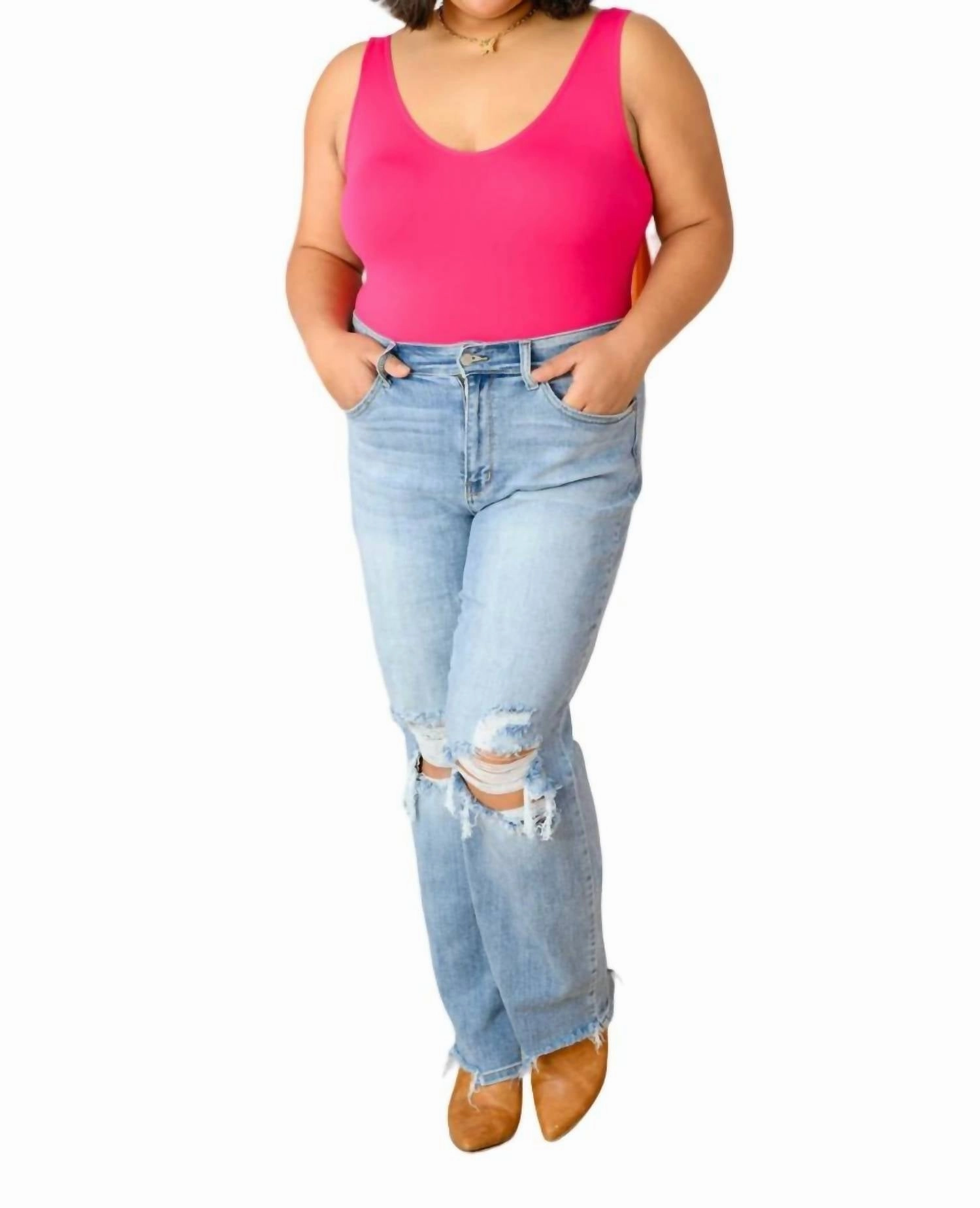 High Rise 90's Straight Jeans In Light Wash