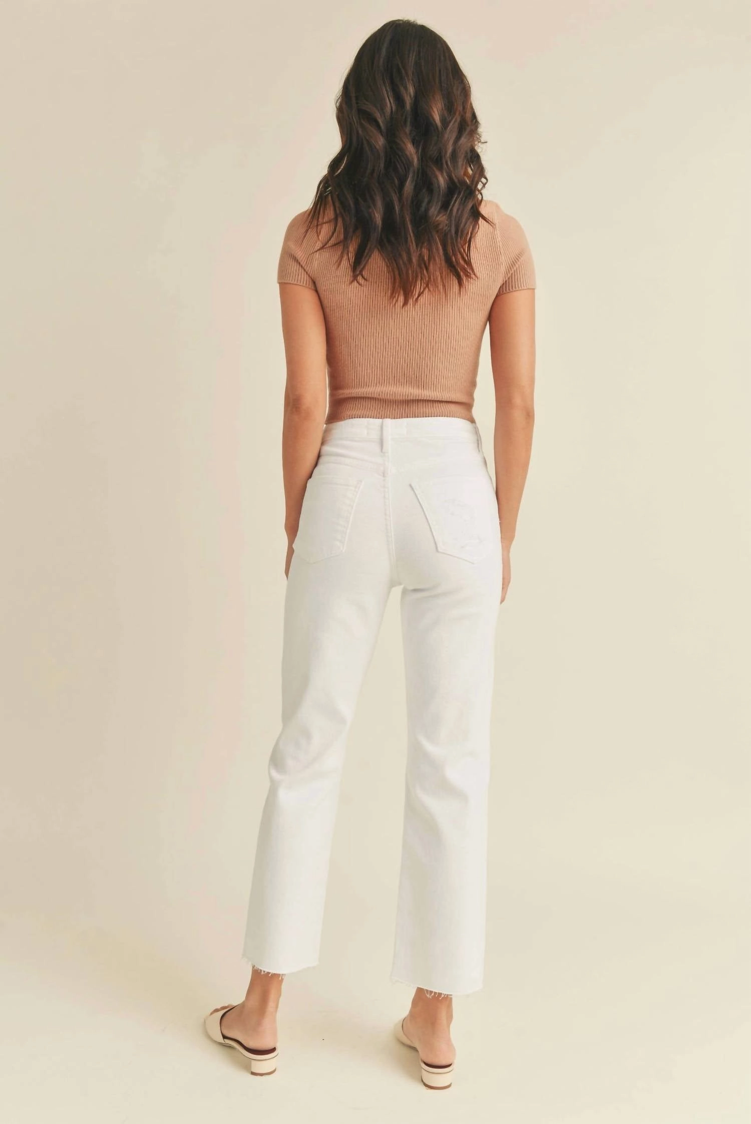High Rise Classic Straight Jean In White