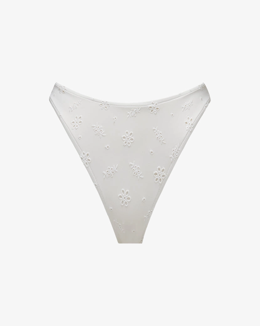 High Rise Eyelet Bikini Bottom