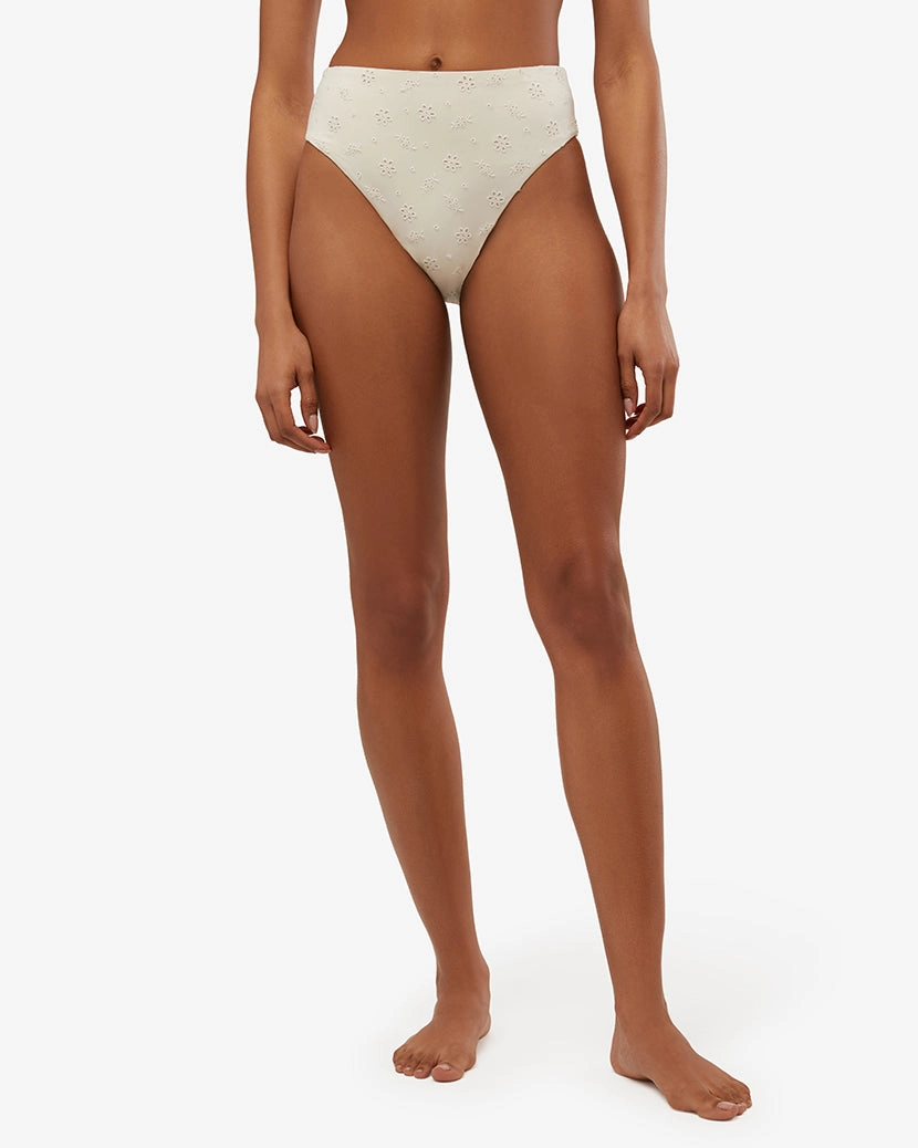 High Rise Eyelet Bikini Bottom