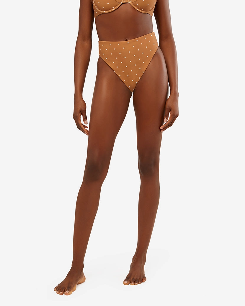 High Rise Micro Polka Dot Bikini Bottom