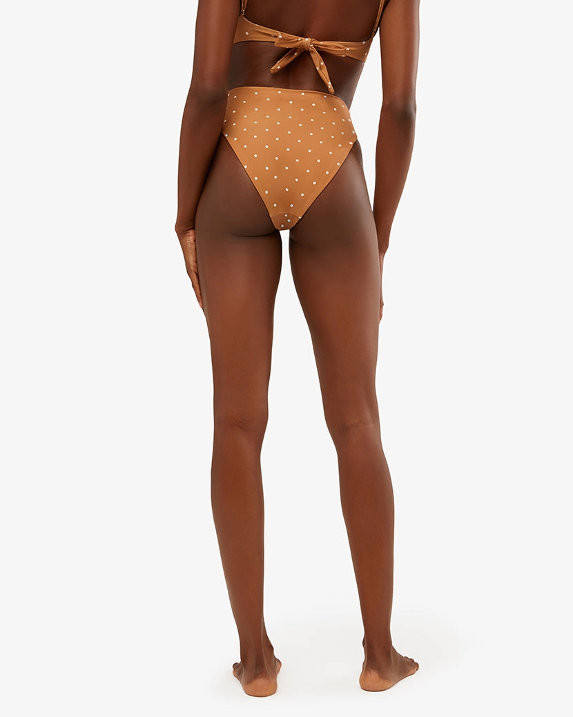 High Rise Micro Polka Dot Bikini Bottom